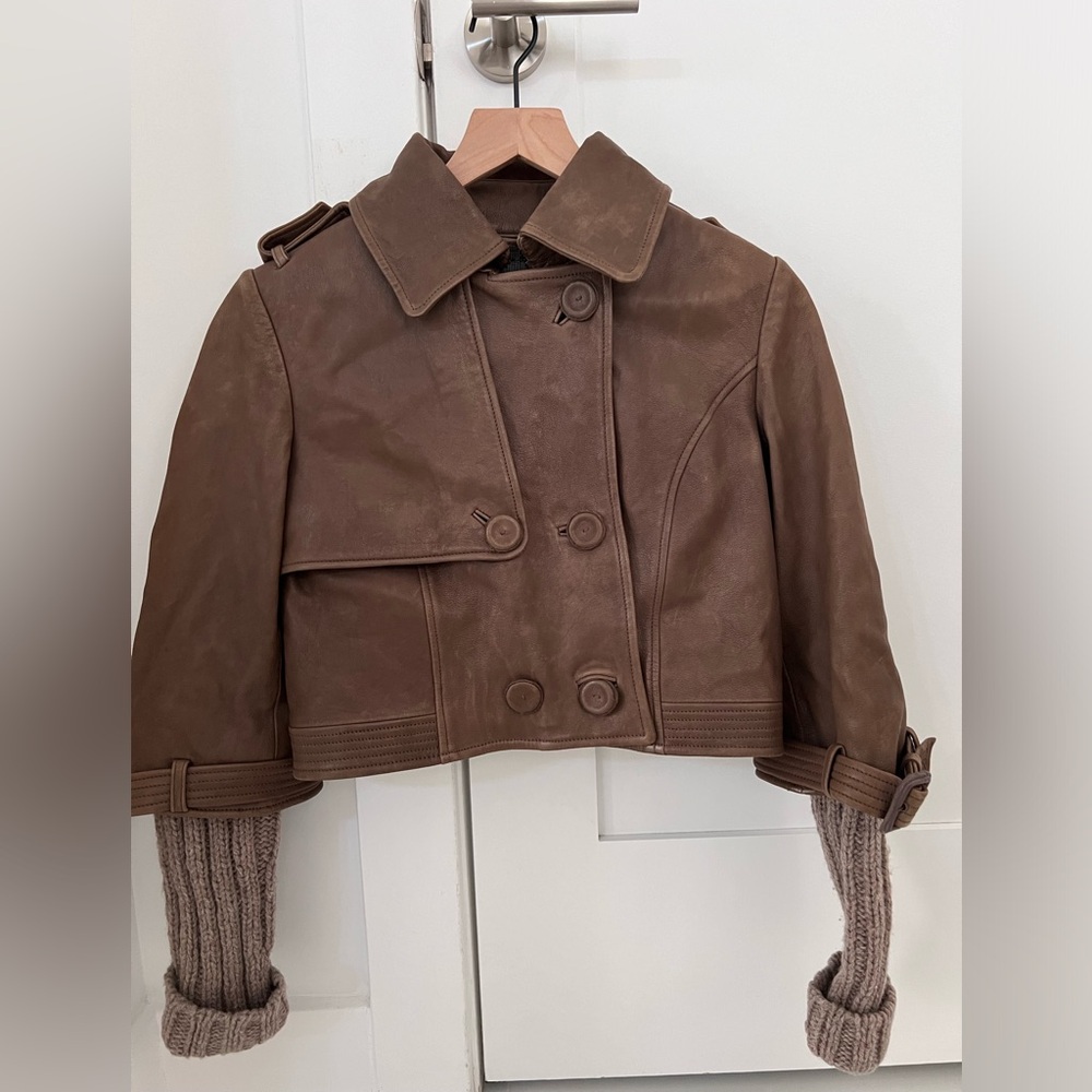 Brown mackage leather jacket size medium